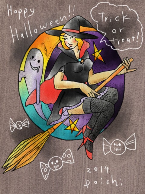 魔女のイラスト画像