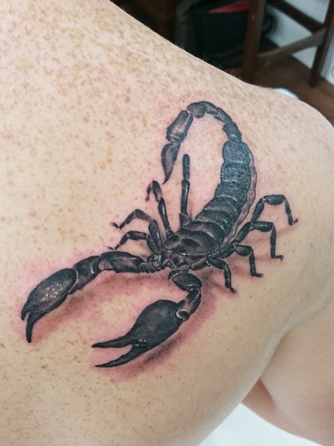 サソリのタトゥー画像