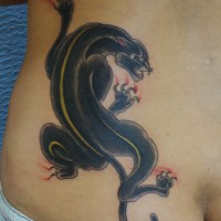 黒豹のタトゥー画像